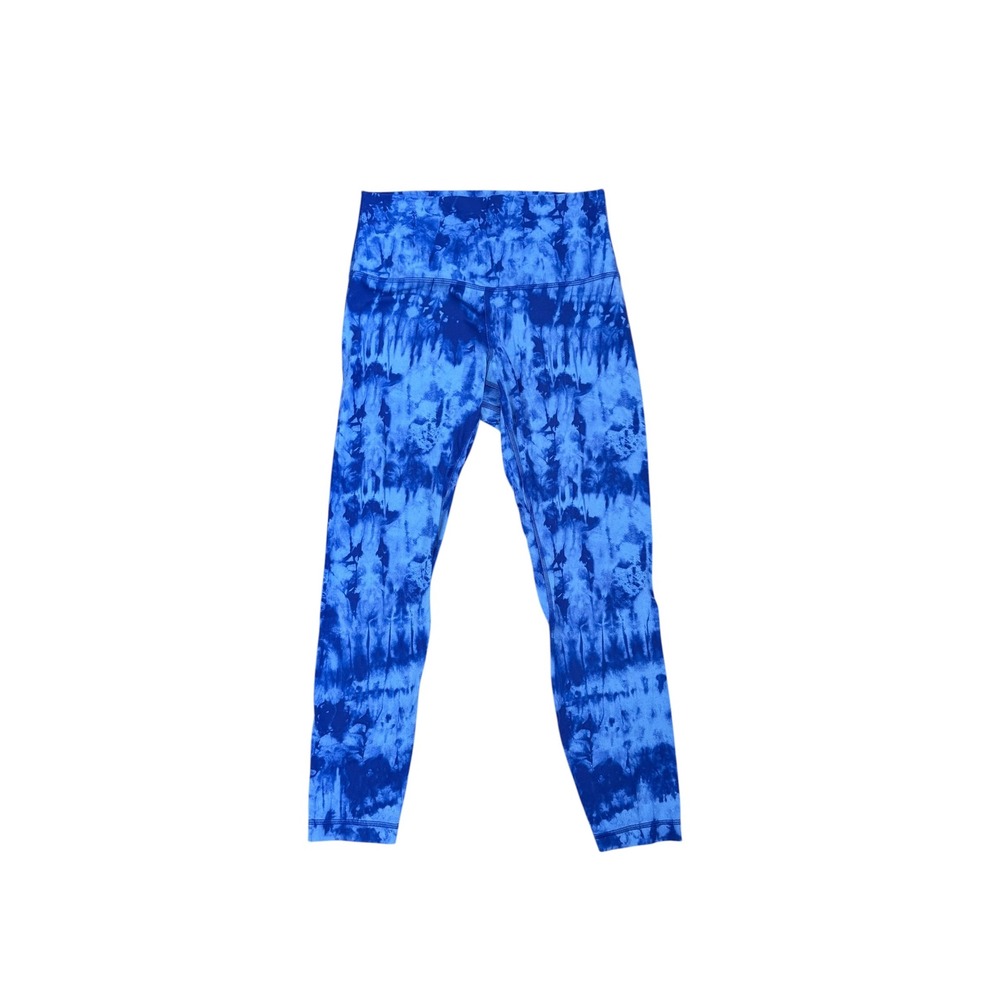 Lululemon Blue Tie Dye High Rise Leggings Full Length Athletic Yoga Pants